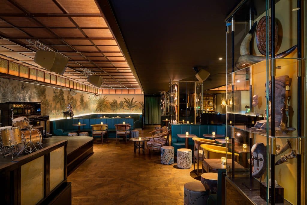 The interior of a secret bar with luxury theme